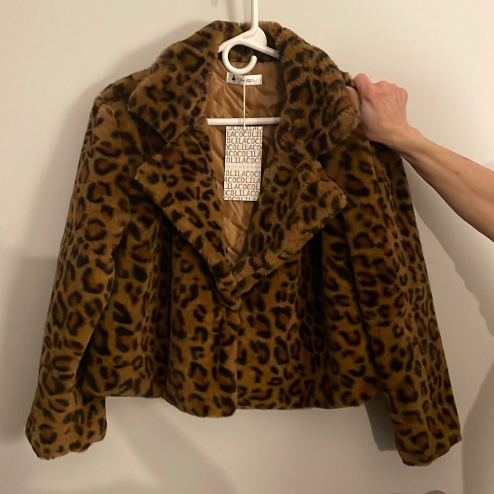 Cheeta print coat